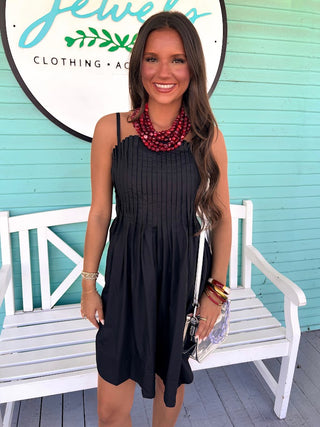 The Morgan Mini Dress- Black