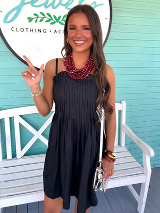 The Morgan Mini Dress- Black