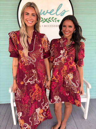 The Bella 2.0 Dress- Burgandy