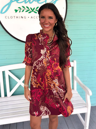 The Bella 2.0 Dress- Burgandy