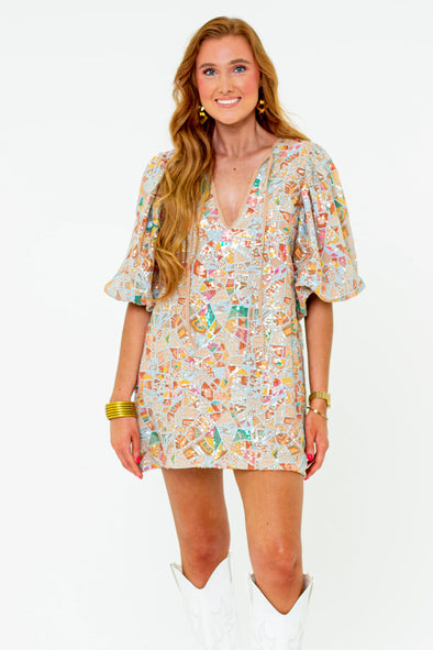 (BuddyLove) The Deb Quilted Dress-Pink