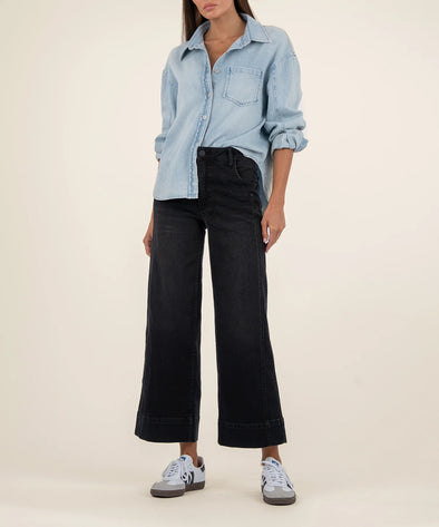 (KUT) The Meg High Rise Jean-Black