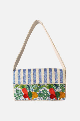 The Leah Beaded Shoulder Bag-Veggie