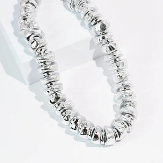The Liquid Silver Necklace-Silver