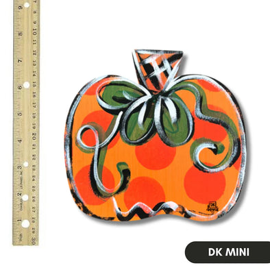 Hanging Door Signs-Polka Dot Pumpkin Mini