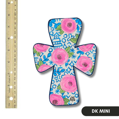 Hanging Door Signs-Flower Cross Mini
