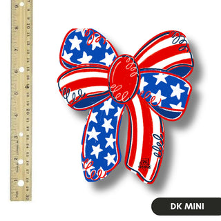 Hanging Door Signs-Patriotic Bow Mini