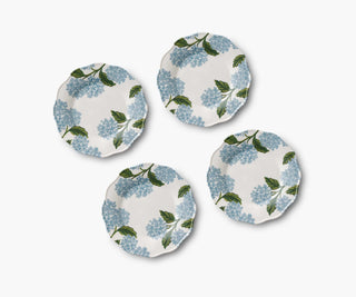 The Hydrangea Melamine Dessert Plates-Blue