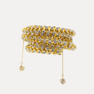 (BuDhaGirl) Crystal Wrap Bracelet-Gold