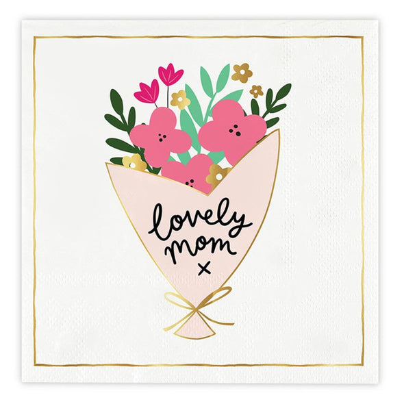 Foil Fringe Napkin-Mother's Day Bouquet