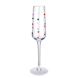 The Beaded Champagne Flute-Confetti
