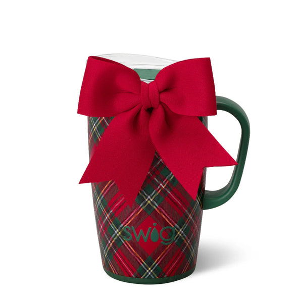plaid travel mug