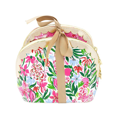 Scallop Pouch Set-Glowing Gardens/Feeling Poppy