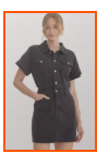 The Bridget Denim Dress-Black
