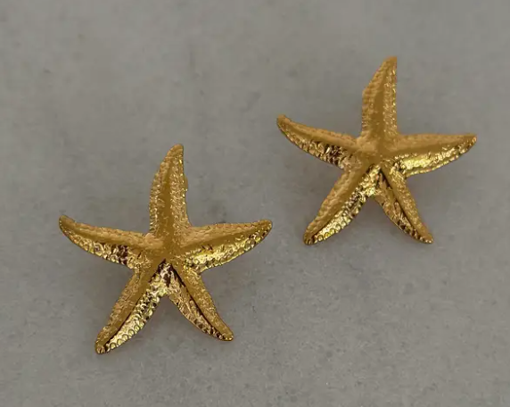 The Starfish Stud Earring-Gold