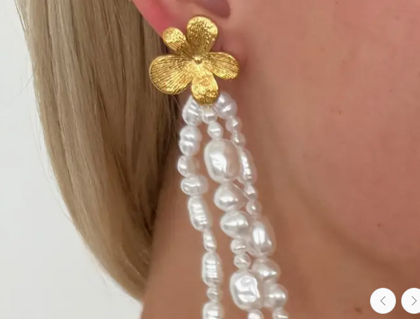 The Aloha Earring-Pearl