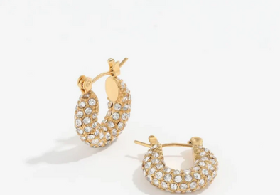 The Small Diamond Hoop-Gold