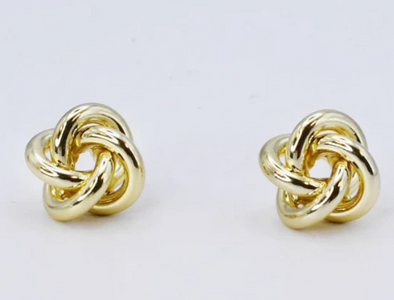 Gold Knot Stud-Gold