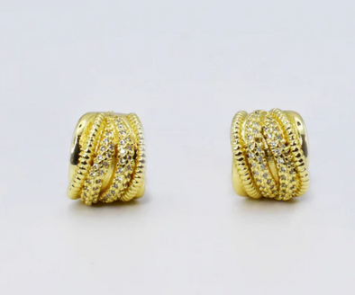 Crystal Royale Earring-Gold