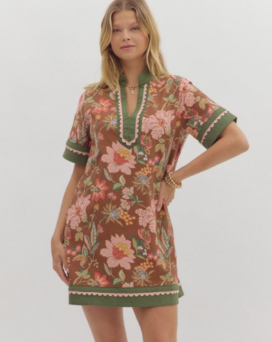 The Drew Dress-Brown