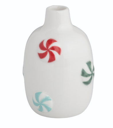 Peppermint Vase-White