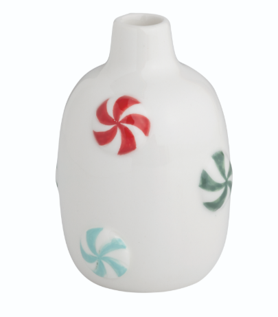 Peppermint Vase-White