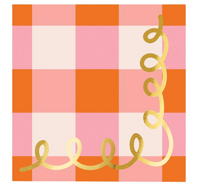 Pink Plaid Napkins