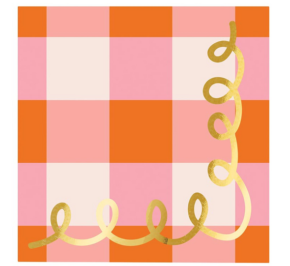 Pink Plaid Napkins