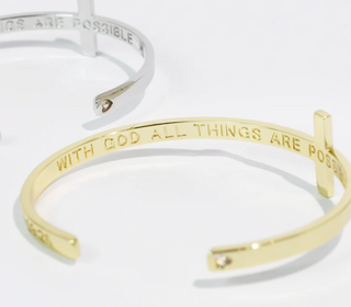 The Cross Message Bangle-Multiple Styles