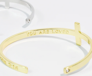 The Cross Message Bangle-Multiple Styles