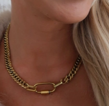 The Stephanie Link Necklace-Gold