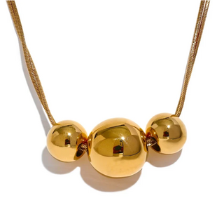 The Golden Trio Necklace-Gold