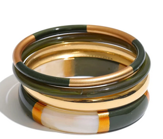The Socialite Bangle Stack-Olive