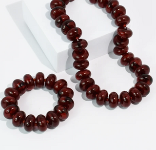The Sugar Beads Necklace-Maroon