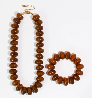 The Sugar Beads Necklace-Brown