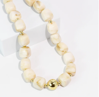 The Lumi Cream Necklace-Cream