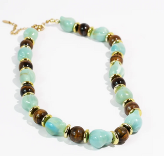 The Sage and Sand Necklace-Blue