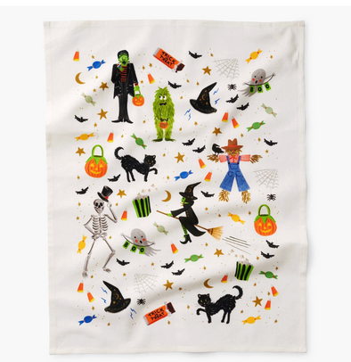 (Rifle Paper Co) Halloween Tea Towel-Argyle