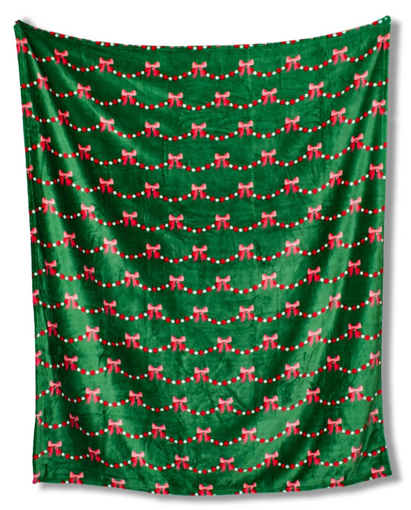 The Bow Garland Throw-Green