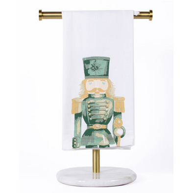 watercolor nutcracker tea towel 