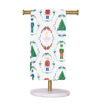 The Nutcracker Waltz Hand Towel-White