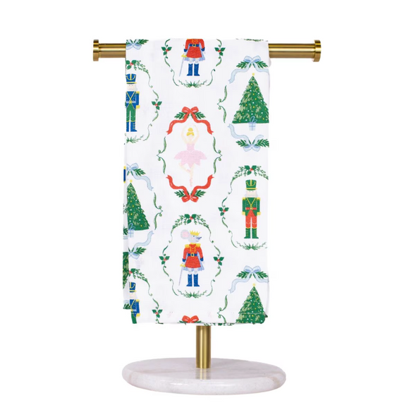 The Nutcracker Waltz Hand Towel-White