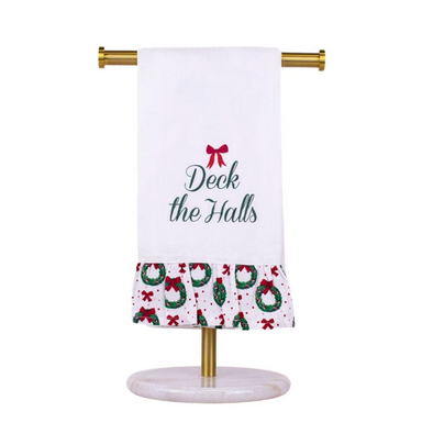 The Deck the Halls Towel-White