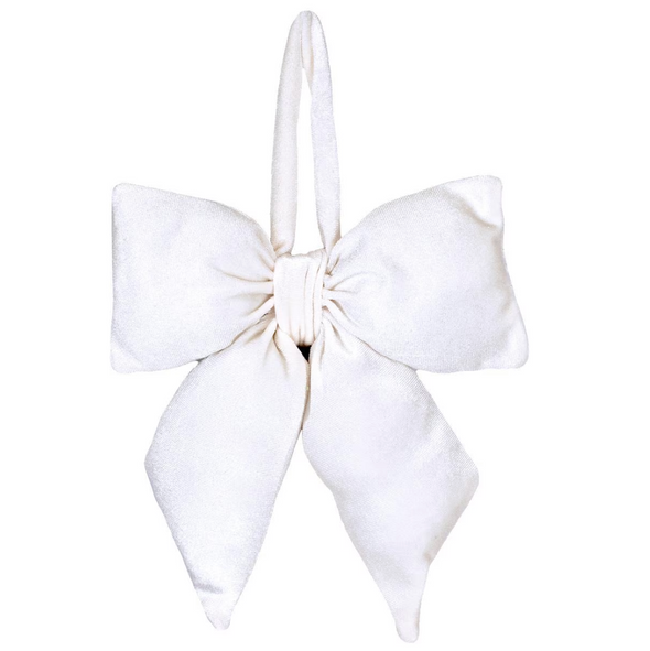 The Evelyn Bow Ornament-White