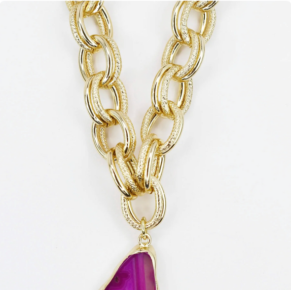 Purple Drift Pendant Necklace
