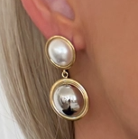 The Luxe Pearl Earring-Gold/Silver