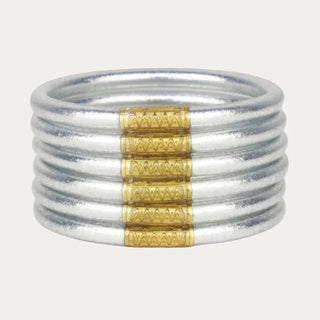 (BuDhaGirl) All Weather Bangles-Silver