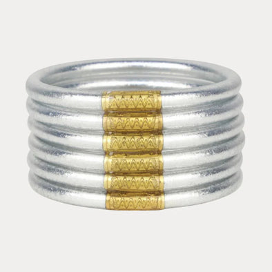 (BuDhaGirl) All Weather Bangles-Silver
