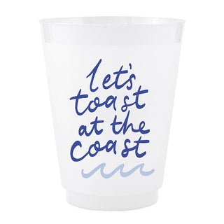 The Let's Toast Frosted Cups-Coastal
