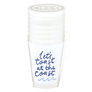 The Let's Toast Frosted Cups-Coastal